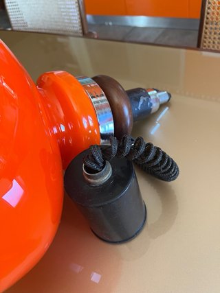 Lampadario sospensione vetro arancio