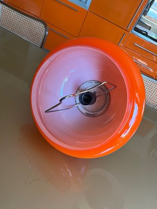 Lampadario sospensione vetro arancio
