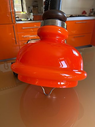Lampadario sospensione vetro arancio