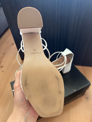 Sandalias Nuevas Piel Blancas Talla 38
