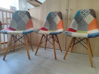 Juego de 4 sillas patchwork comedor