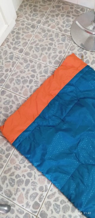Sacco a pelo Quechua blu/arancione