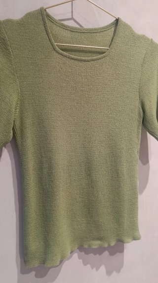 Camiseta de hilo verde