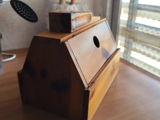 Zapatero caja madera años 70