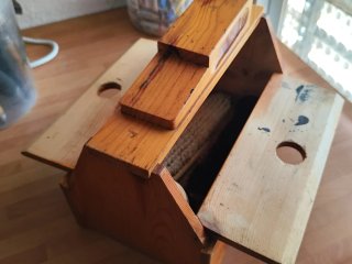 Zapatero caja madera años 70
