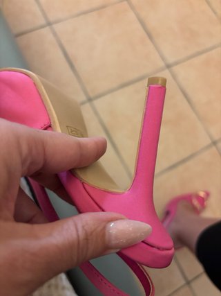Décolleté Chanel Rosa con Fibbia Oro Tg 39 ciaodea