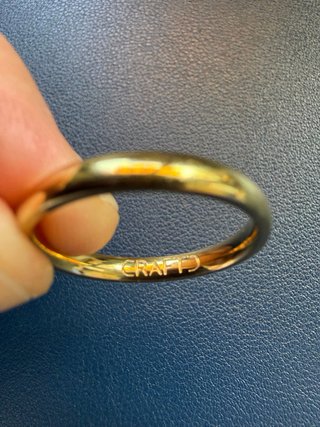Anillo Craftd 3mm Bañado en Oro 18k talla M