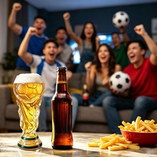 NUOVO Bicchiere di Birra Coppa del Mondo 500ml in Vetro