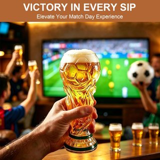 NUOVO Bicchiere di Birra Coppa del Mondo 500ml in Vetro