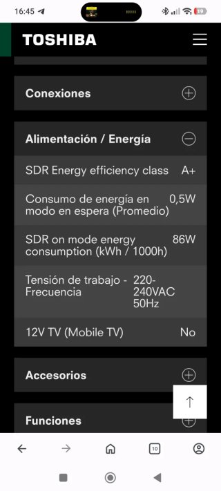 Televisión Toshiba 55UL3063DG Negra