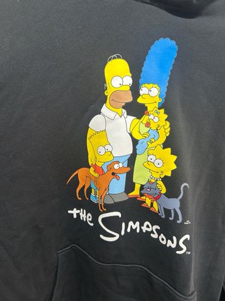 Sudadera The Simpsons Negra con etiqueta