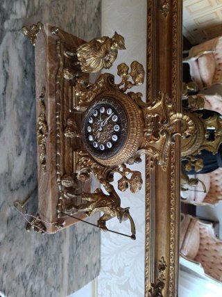 Reloj de cuerda antiguo dorado