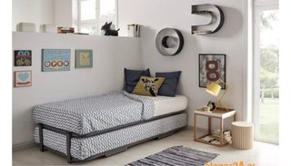 Cama nido metálica y de madera