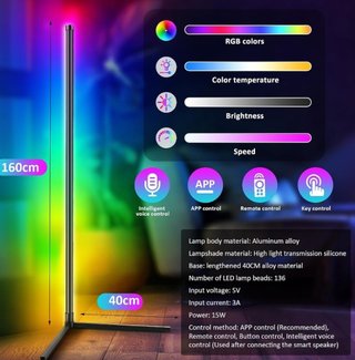 Lampade a LED RGB 2 pezzi - Nuove
