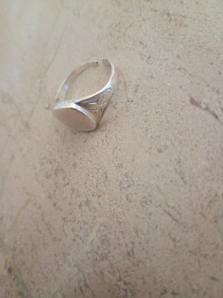 Anillo Sello Plata Ajustable