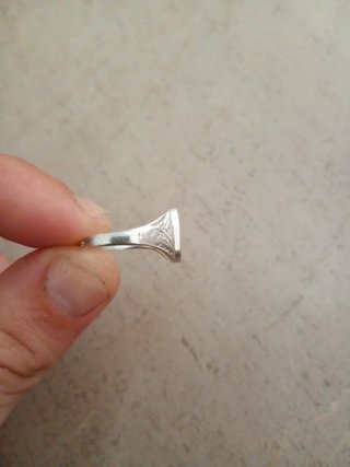 Anillo Sello Plata Ajustable