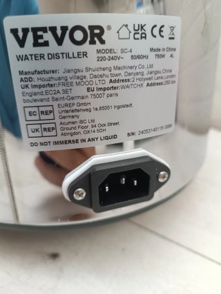Destiladora de agua acero inoxidable