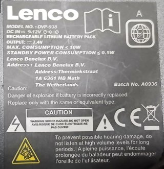 Lettore DVD Lenco DVP938