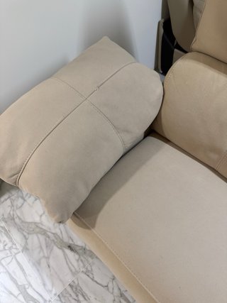 Sofá chaiselongue tela beige