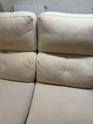 Sofá chaiselongue tela beige