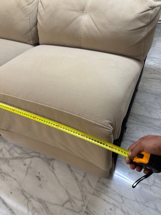 Sofá chaiselongue tela beige