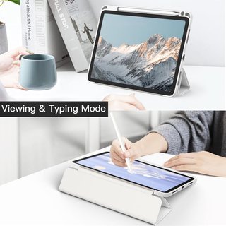 JETech funda iPad soporte pencil transparente