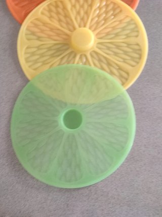 Tris coperchi silicone a forma di agrume