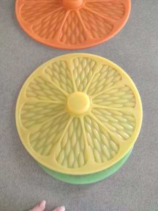 Tris coperchi silicone a forma di agrume
