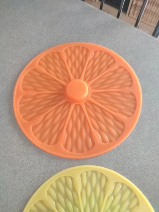 Tris coperchi silicone a forma di agrume