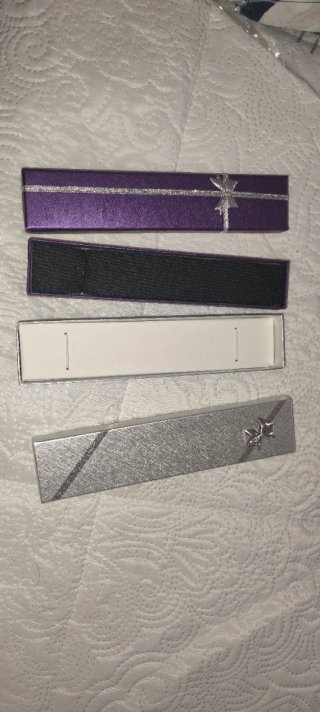 2 Cajas para Pulseras (Morado y Plateado)