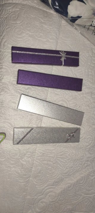 2 Cajas para Pulseras (Morado y Plateado)