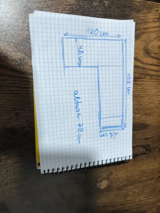 Escritorio oficina forma L 158cm Marrón/Negro