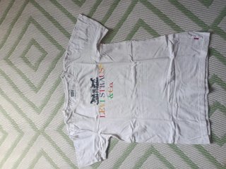 Levi Strauss & Co. White Graphic T-Shirt - Rainbow