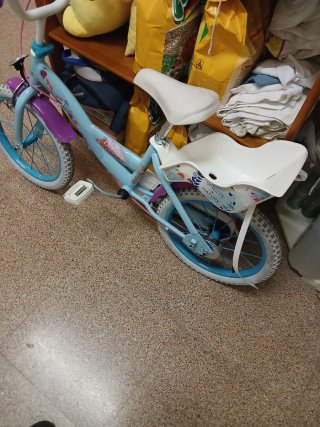 Bicicleta niña 20 Frozen con asiento trasero