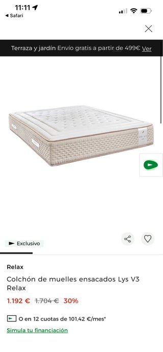 Colchon Relax Lys v3 190x150