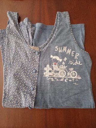 Pijama Massana  gris azuladoTalla L