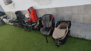 Cochecito de bebé y capazo