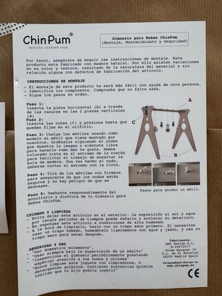 Gimnasio Madera Bebé Chin Pum