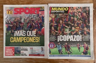 Lote 12 diarios títulos Barça era Flick 2024-2026