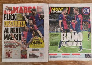 Lote 12 diarios títulos Barça era Flick 2024-2026