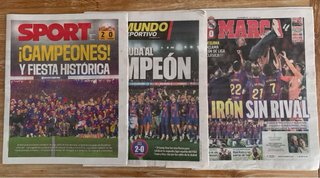 Lote 12 diarios títulos Barça era Flick 2024-2026