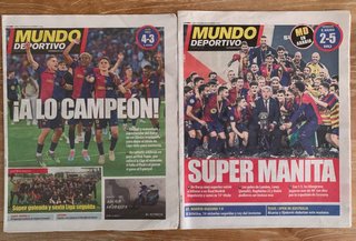 Lote 12 diarios títulos Barça era Flick 2024-2026