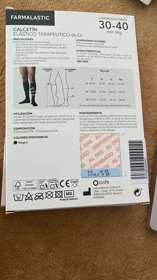 11 Pares Calcetín Farmalastic Elástico Terapéutico