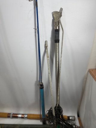 Lote cañas de pescar antiguas