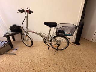 Bicicleta Plegable con Cesta