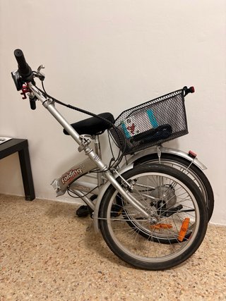 Bicicleta Plegable con Cesta