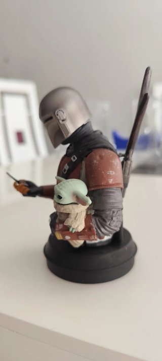 Busto Mandalorian y Grogu star wars