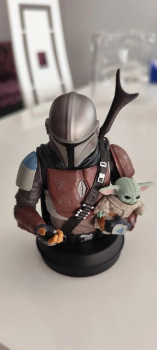 Busto Mandalorian y Grogu star wars