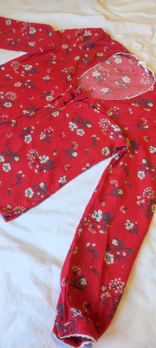 Blusa floral rossa Springfield taglia 34