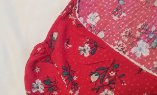 Blusa floral rossa Springfield taglia 34